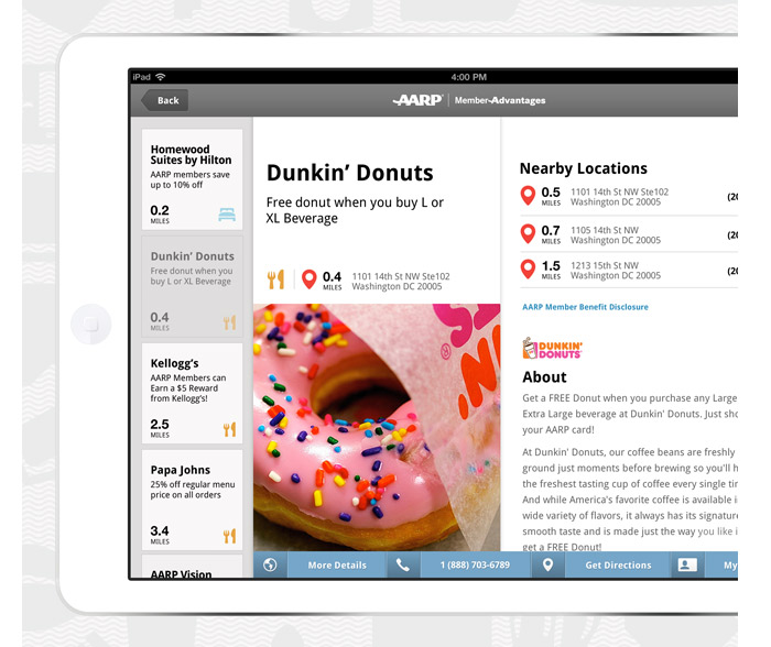 AARP Member Advantage iPad APP